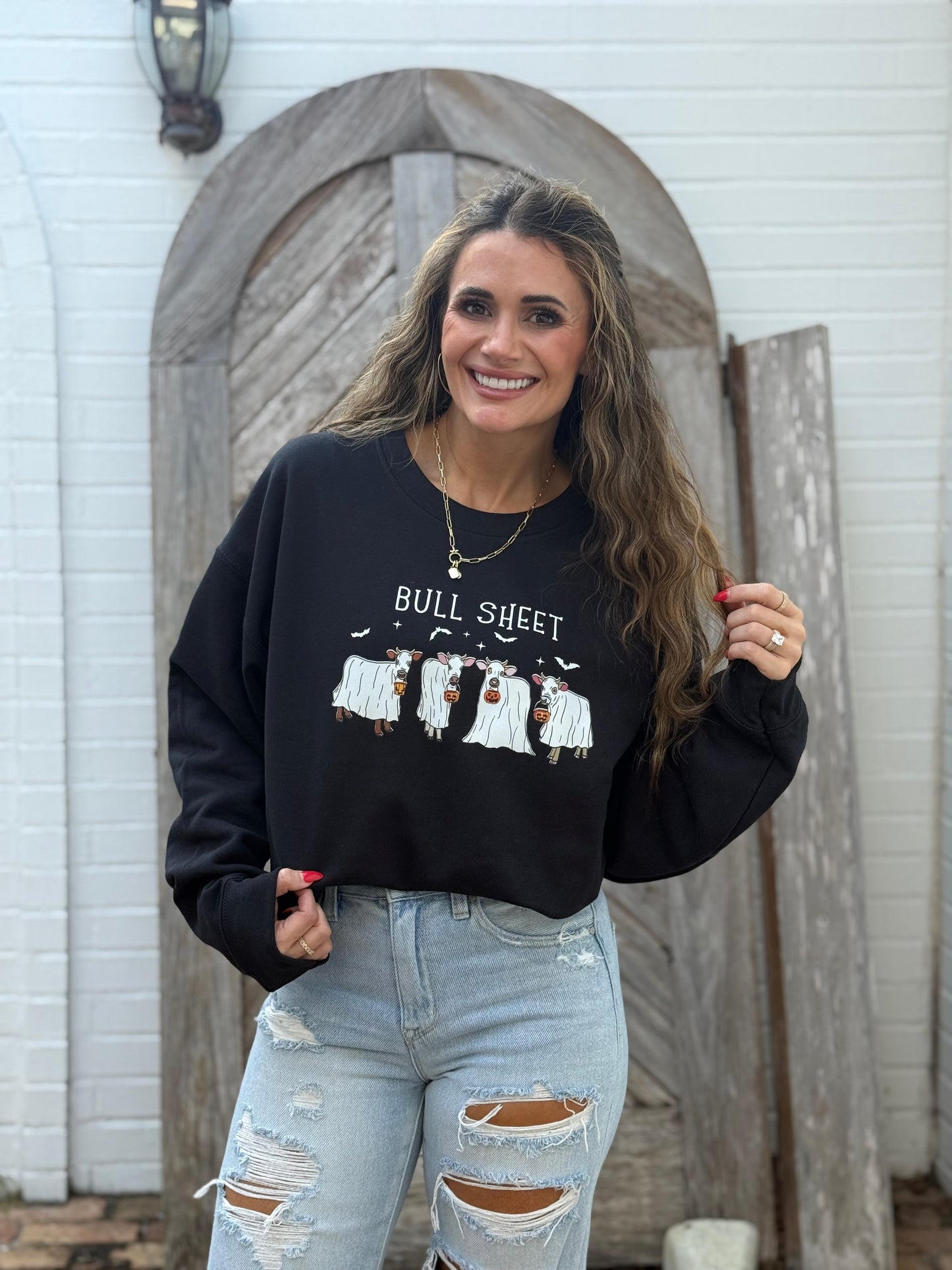 Bull Sheet Halloween Sweatshirt