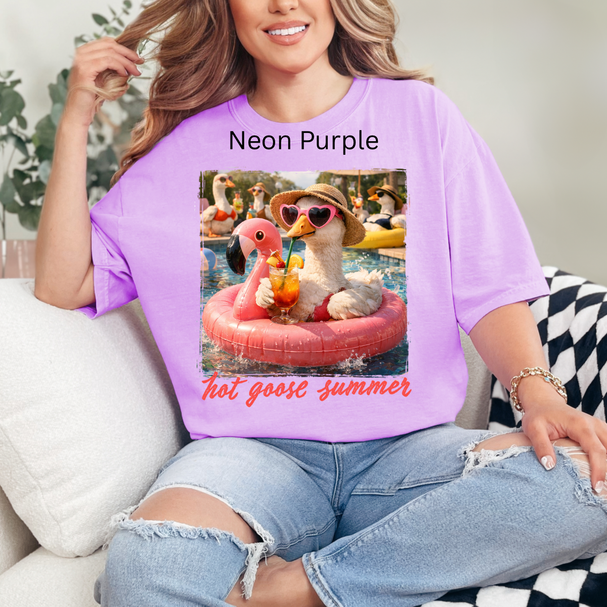 Hot Goose Summer, Funny Goose, Summer Goose Tshirt