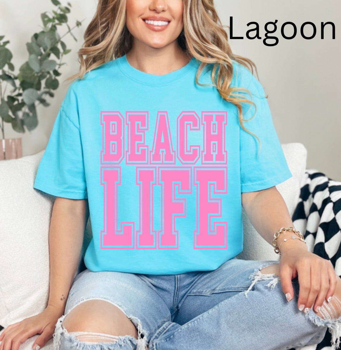 Neon Sunshine, Pool Babe, Lake Life & Beach Life, Summer, Neon, Trendy, Summer Shirt, Distressed Beach, Lake, Pool, River T-shirt