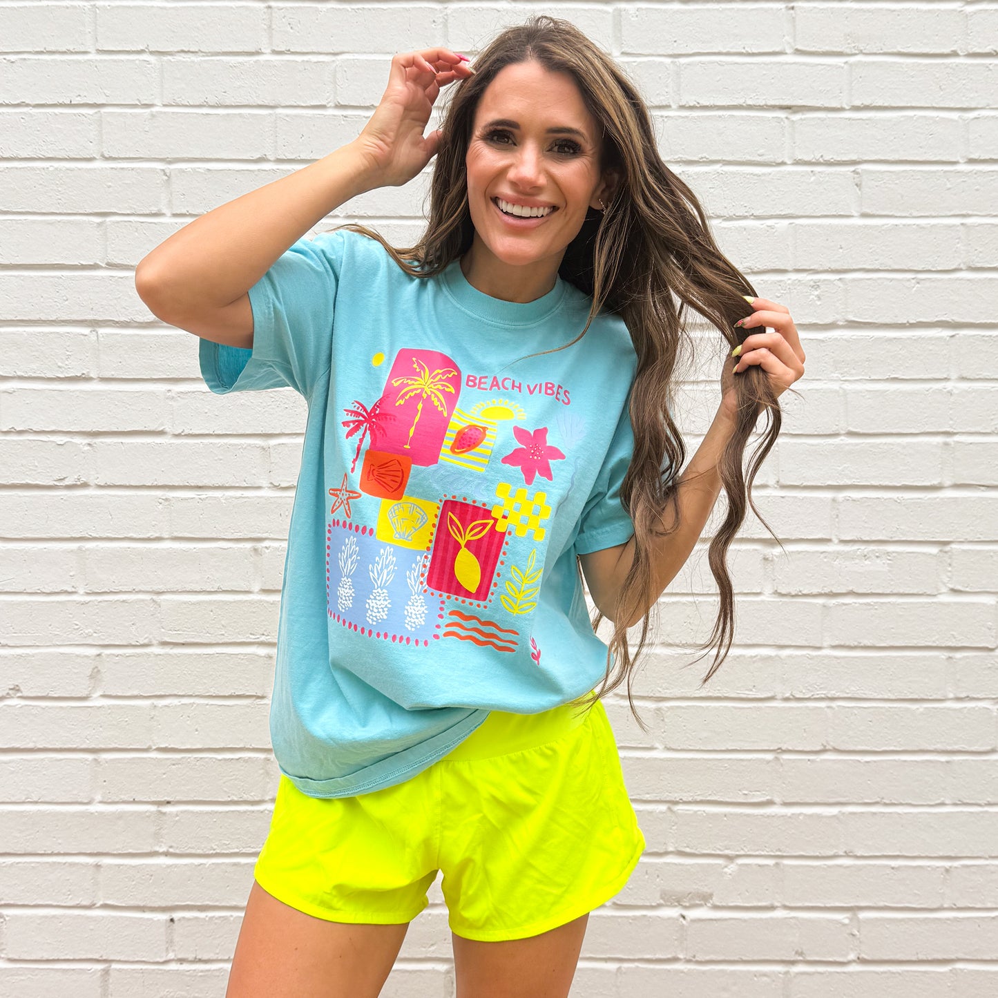 Beach Vibes, Trendy Summer, Patchwork Summer, Preppy Summer T-shirt