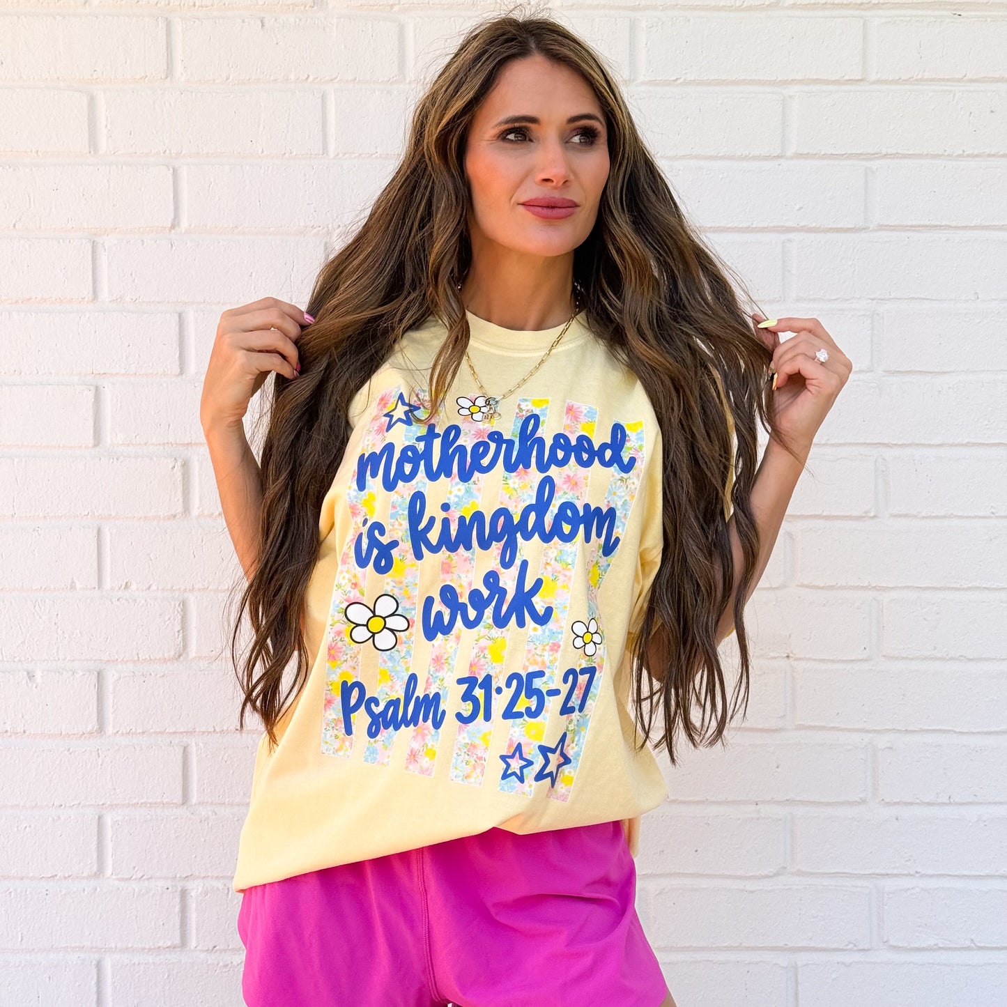 Motherhood Is Kingdom Work, Christian Mom Faith, Retro Floral Mama, Bible Verse Mother’s Day Shirt