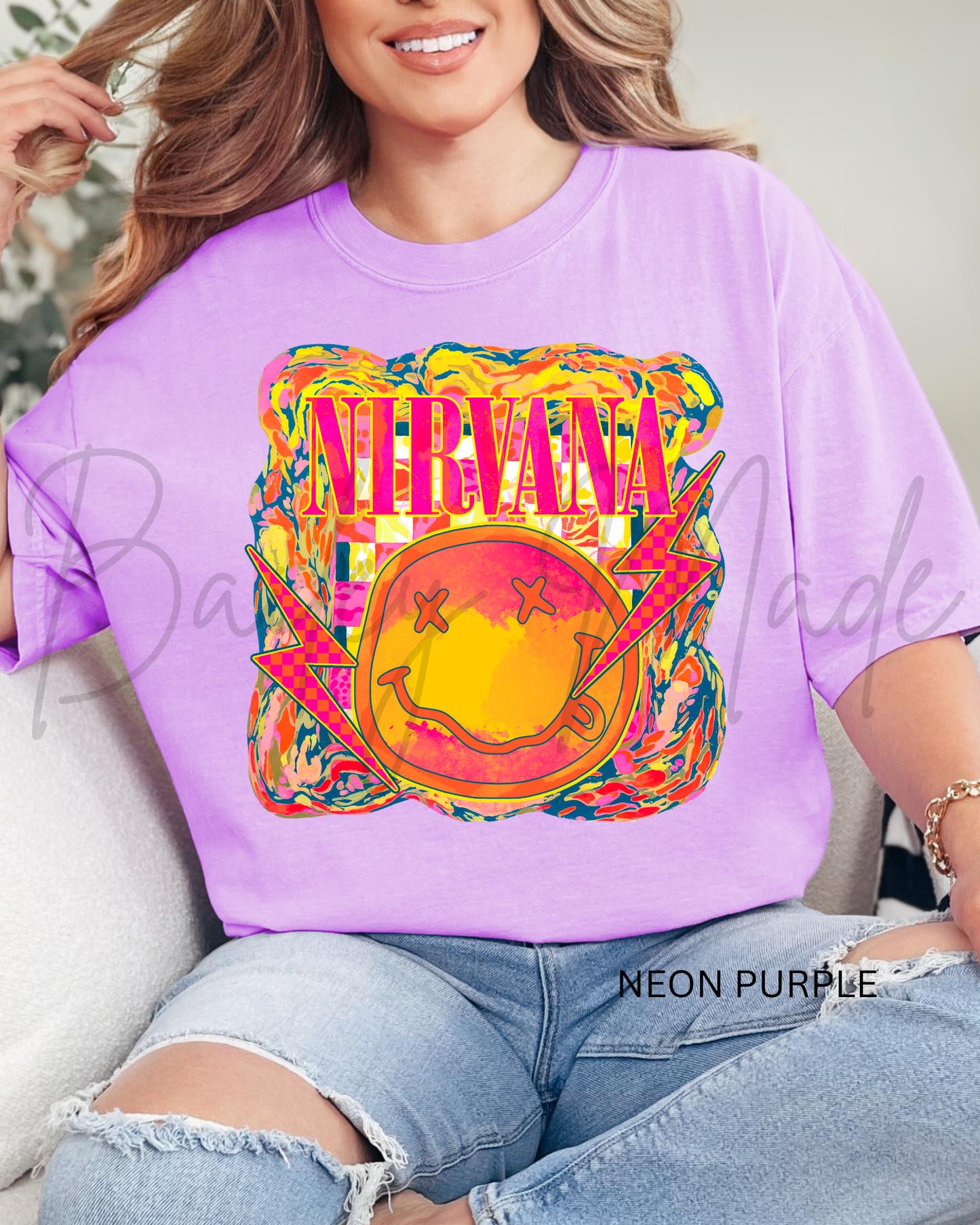 Neon NIR VANA Band Tshirt