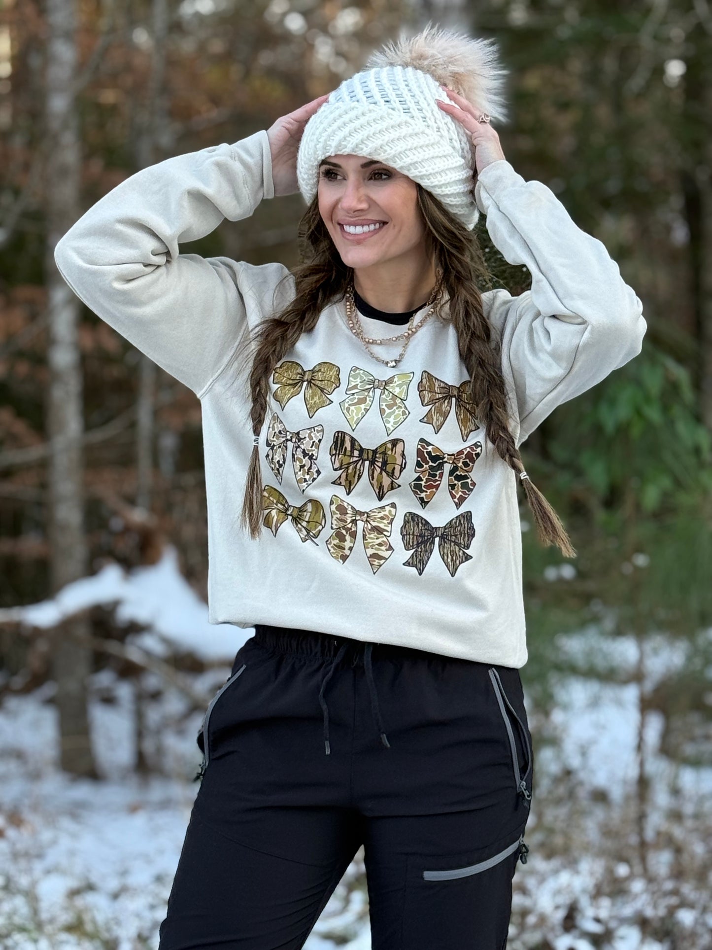 Vintage Camo Bow Sweatshirt (Website)