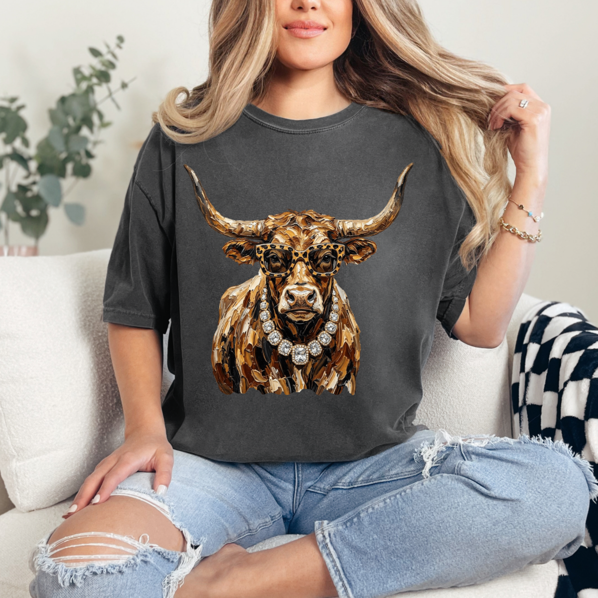 Glam Longhorn, Bling, Boujee, Leopard, Preppy Animal, Hunting Season
