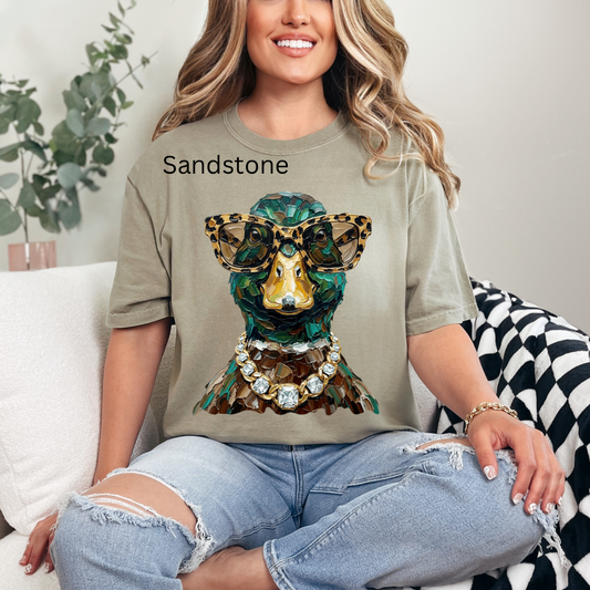 Glam Mallard Duck, Bling, Boujee, Leopard, Preppy Animal, Hunting Season