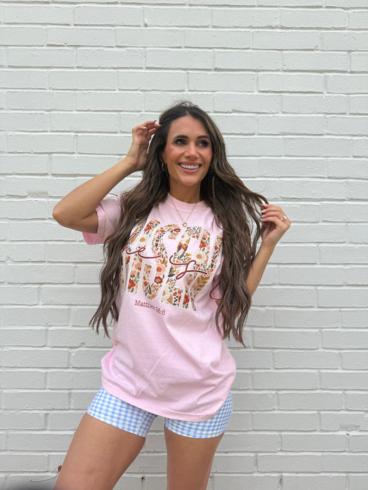 He Is Risen Floral, Matthew 28:6, Easter, Christian, Religious, Spring, Faith, Easter Tshirt (Website)