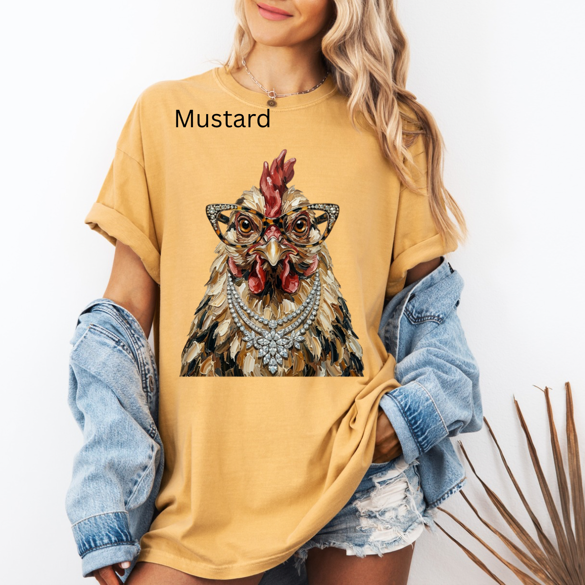 Glam Chicken, Bling, Boujee, Leopard, Preppy Animal, Hunting Season Tshirt