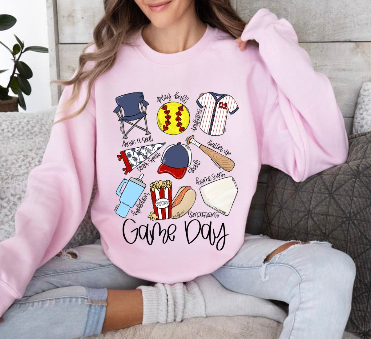 Softball Game Day Collage | Softball Things | Spring Sports Sweatshirt (Website)