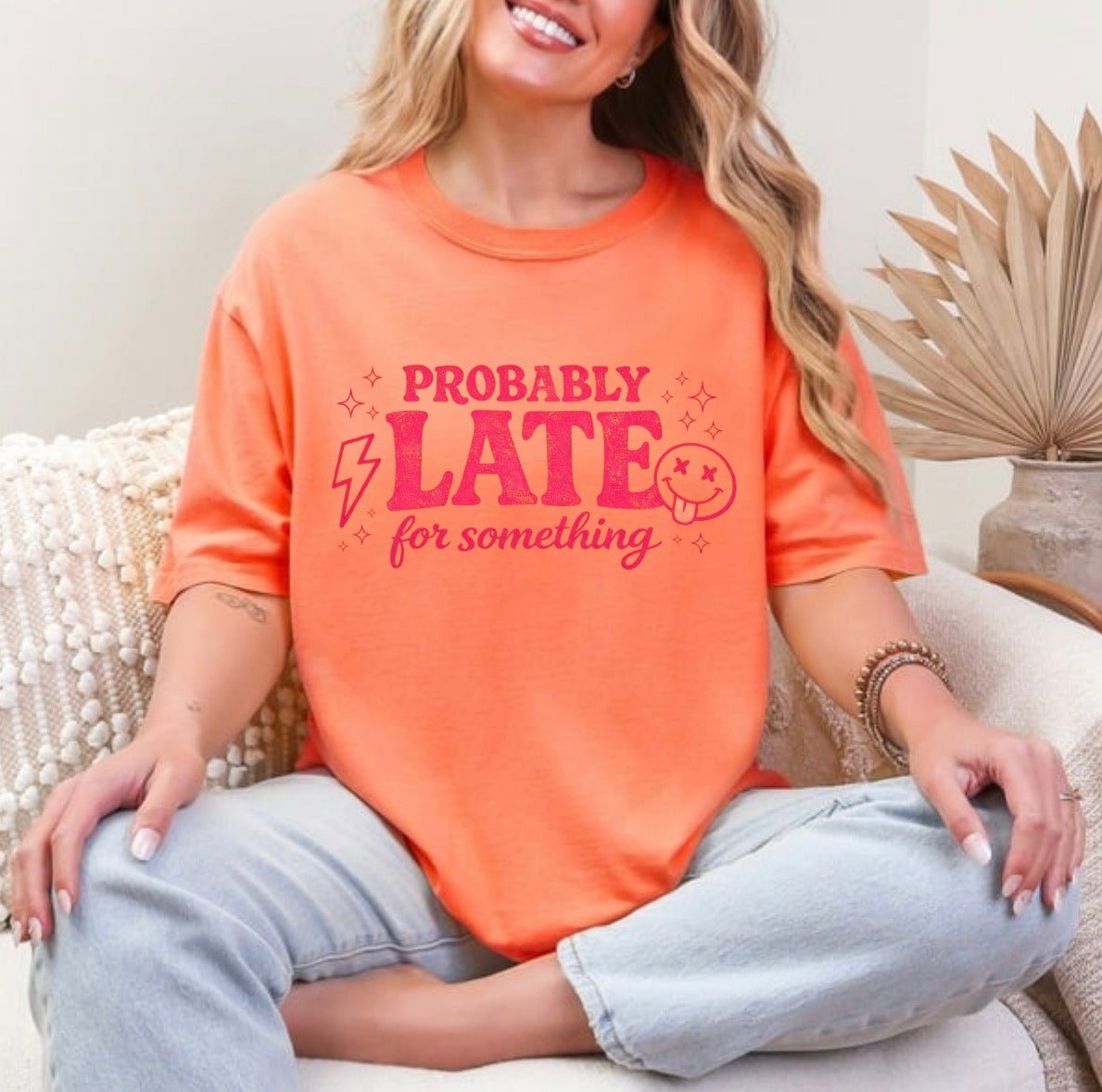 Probably Late For Something, Funny, Retro, Sarcastic T-shirt (Website)