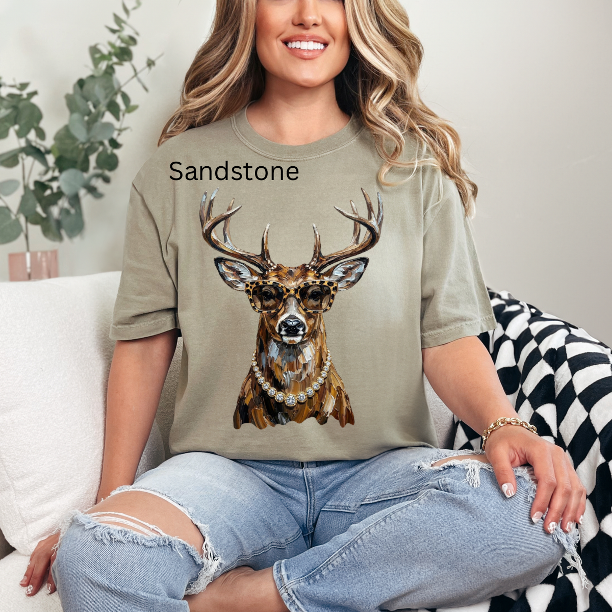 Glam deer, Bling, Boujee, Leopard, Preppy Animal, Hunting Season