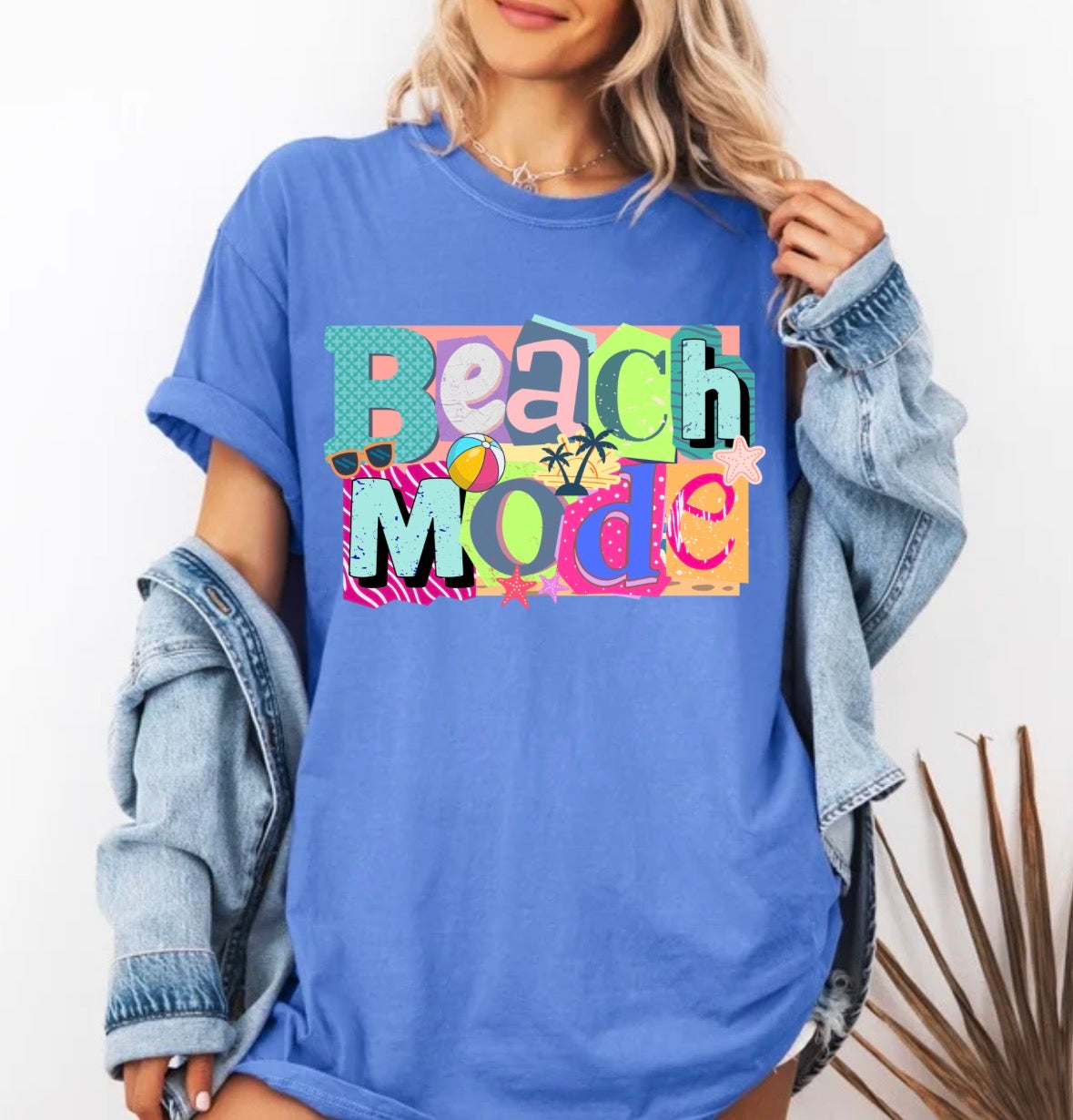 Beach Mode, Summer, Beachy, Retro, Summer Vibes, Cool Retro T-shirt (Website)