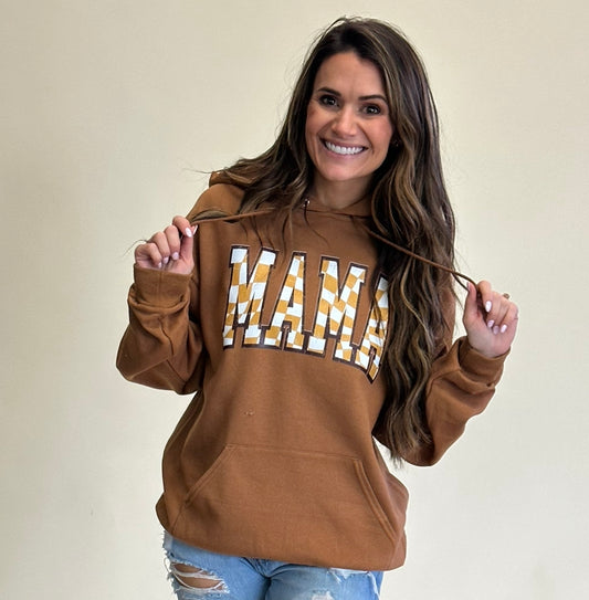 Retro Rust Mama Hoodie Sweatshirt