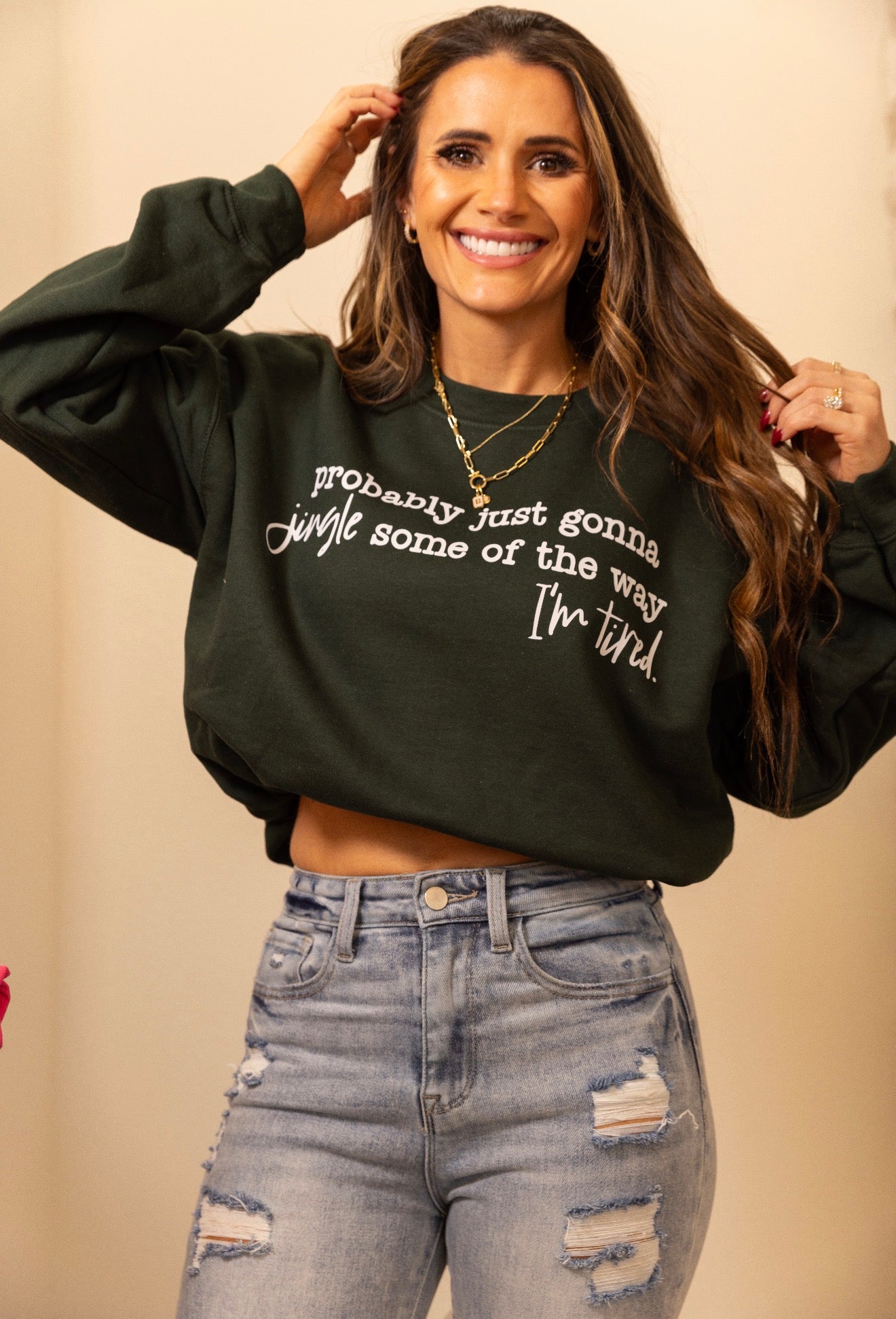 Jingle some of the way holiday sweatshirt