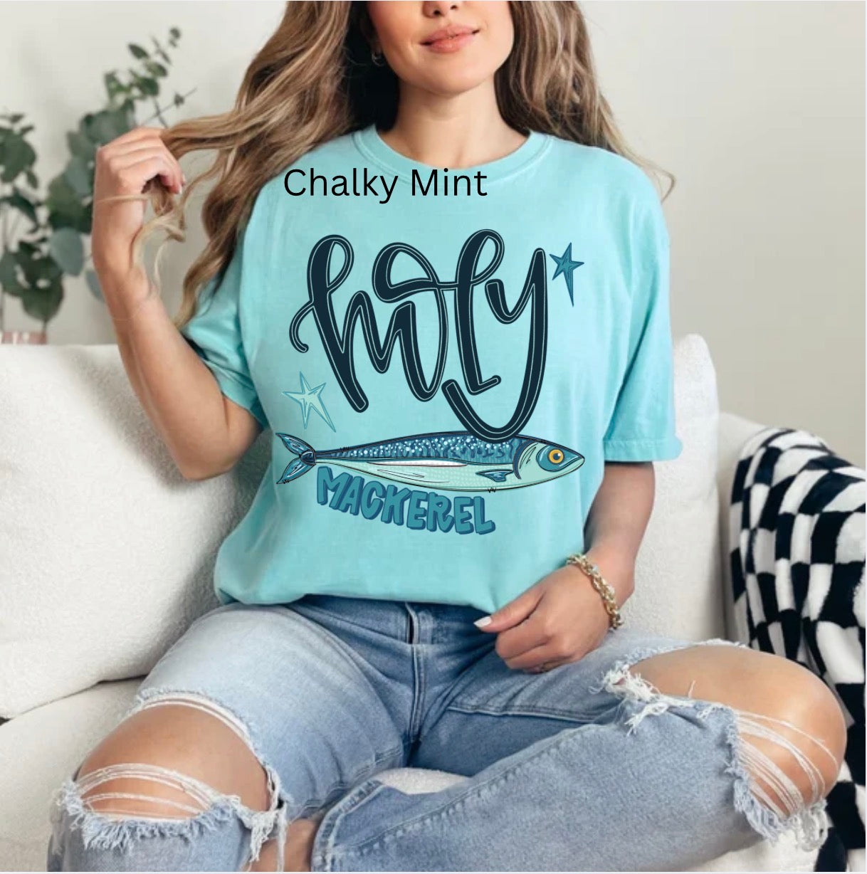 Holy mackerel, fish, girly, spring, trendy, whimsy, Women's T-shirt