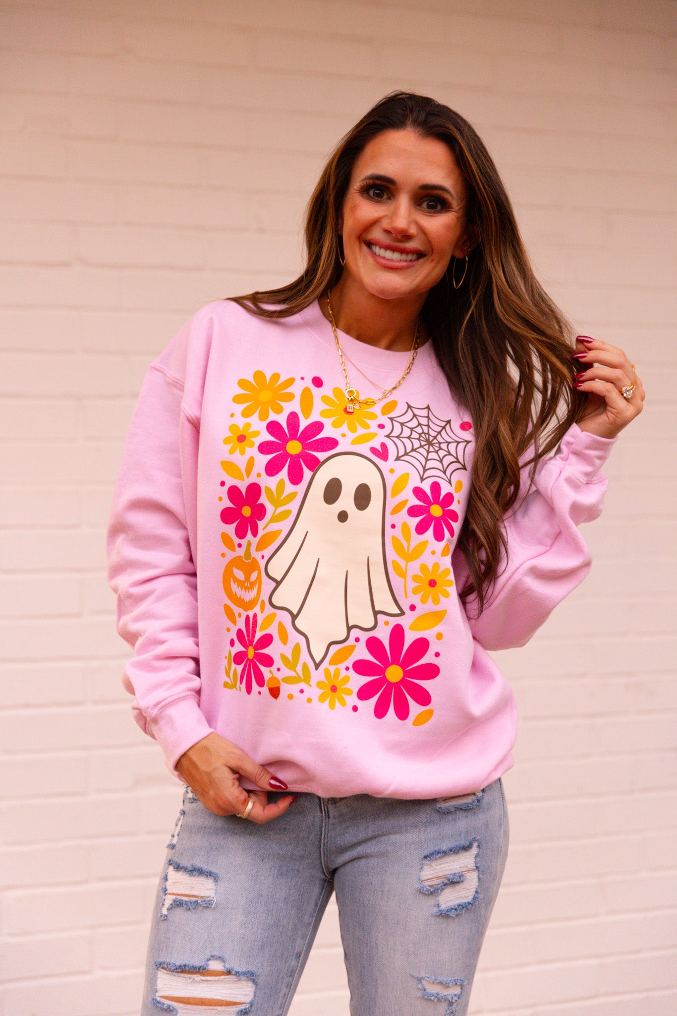Floral Ghost Sweatshirt