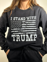 Stand with Trump Flag Sweatshirt