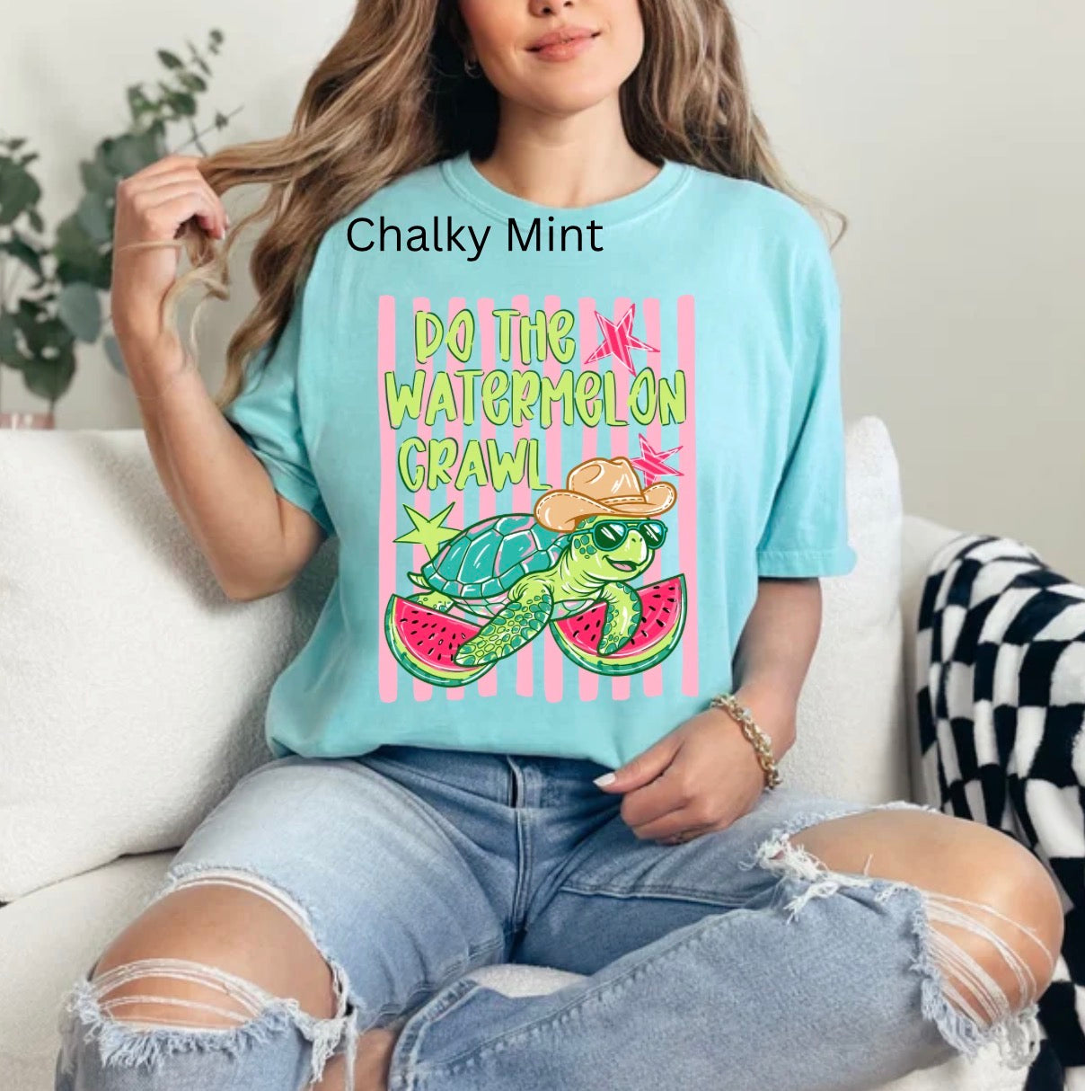 Do the Watermelon Crawl, Striped Turtle Summer, Preppy Turtle, Summer Fruit, Cowboy Turtle, Vacation, Turtle T-shirt