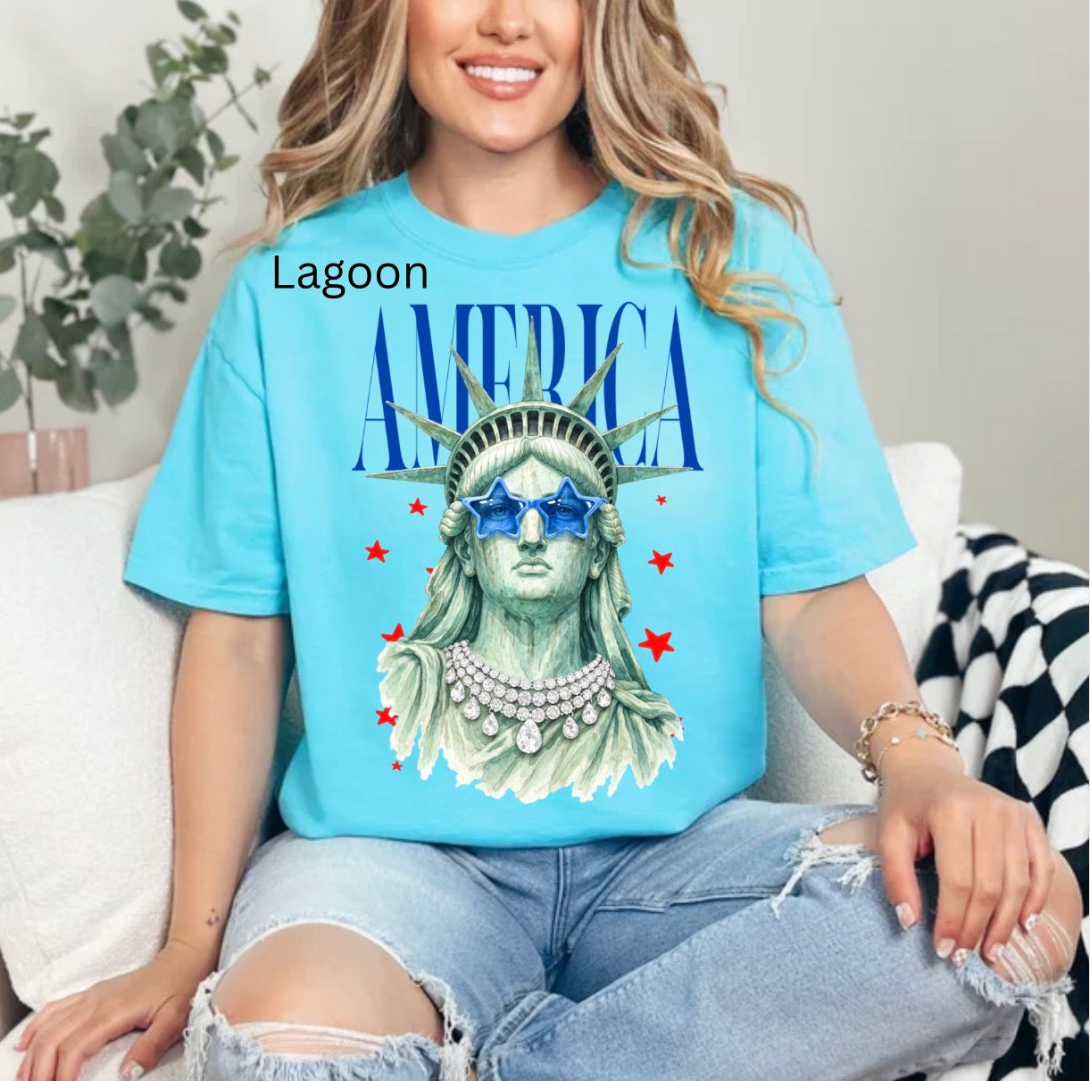 Sassy America Statue Of Liberty, 4th of July, Merica, Patriotic, Funny Patriotic T-shirt