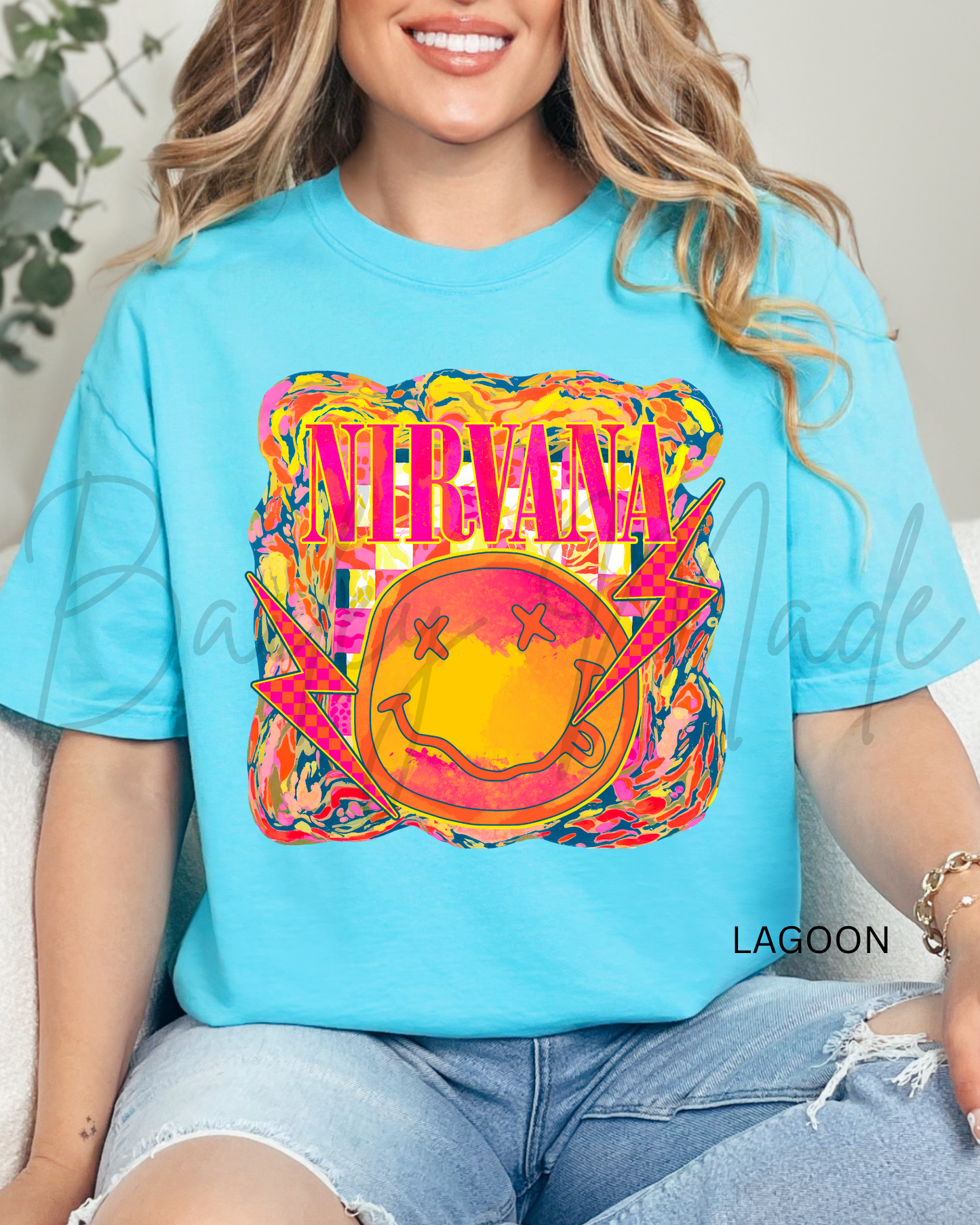 Neon NIR VANA Band Tshirt