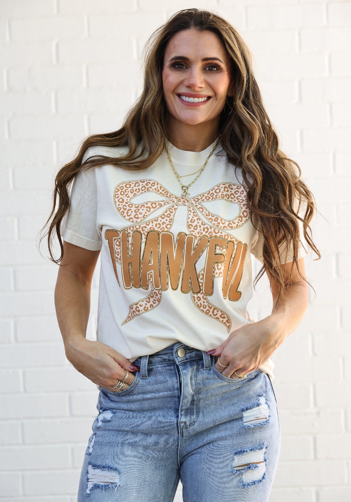 Leopard Thankful T-shirt