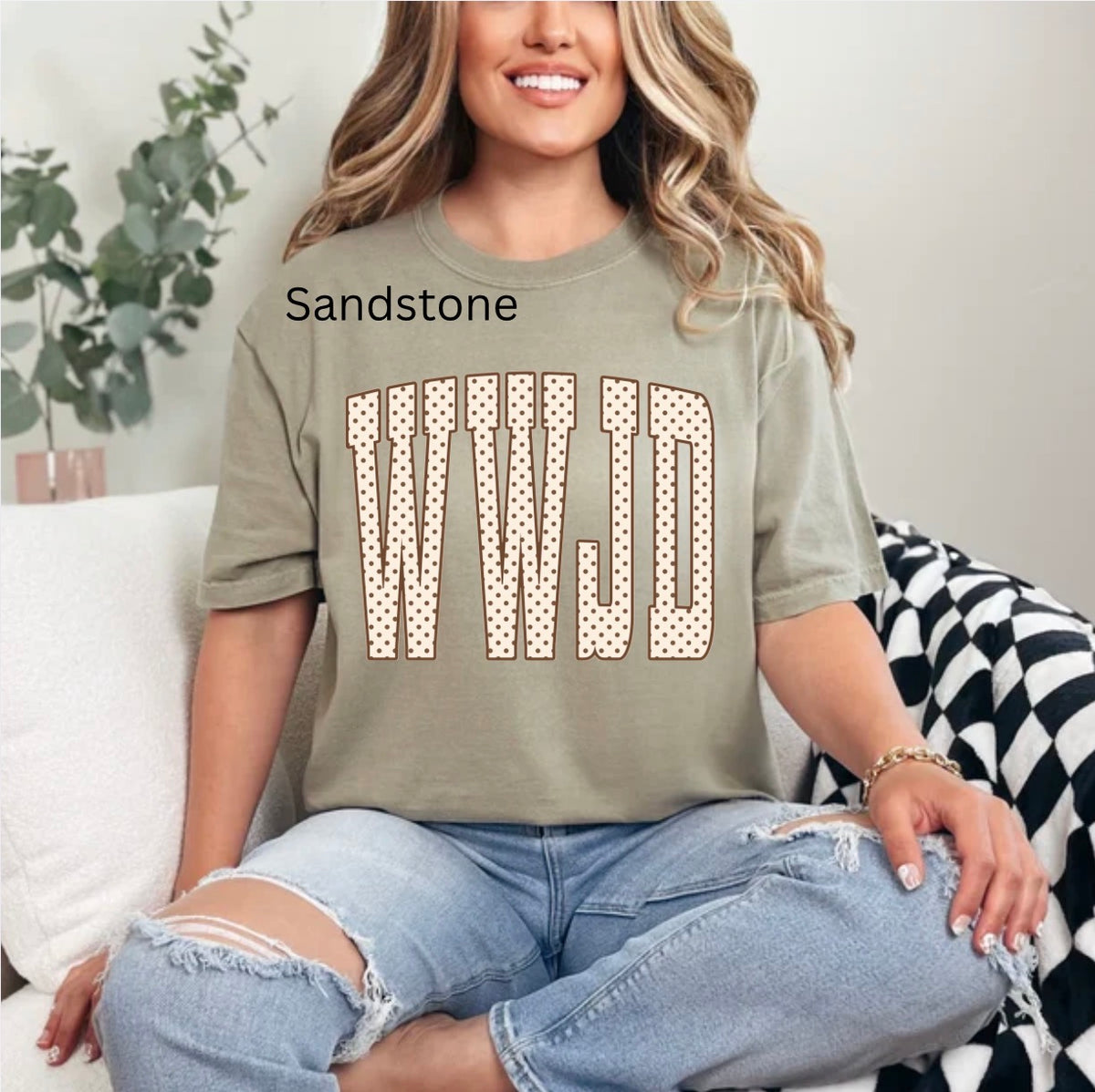 WWJD, Polka Dot, Fall, Autumn, Jesus, Trending Jesus T-Shirt