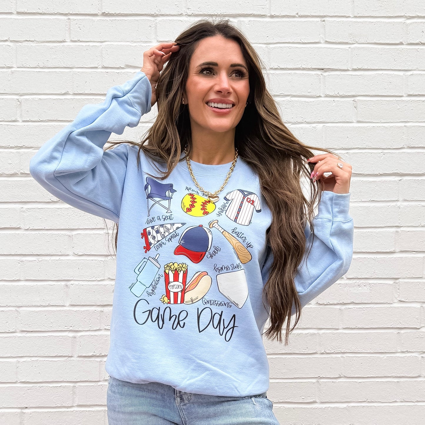 Softball Game Day Collage | Softball Things | Spring Sports Sweatshirt (Website)