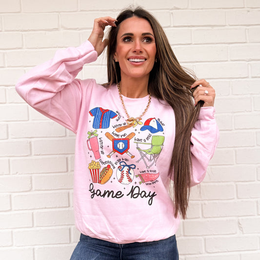 Baseball Game Day Collage | Baseball Things | Spring Sports Sweatshirt (Website)
