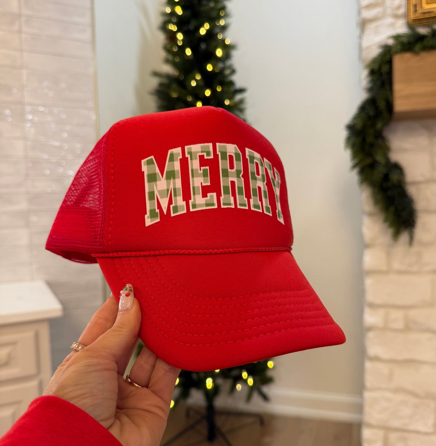 Plaid Merry, Christmas Trucker Hat