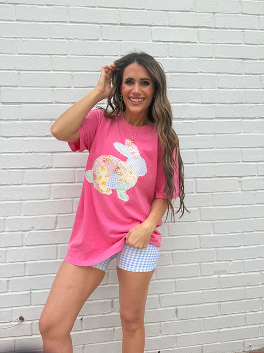 Floral Bunny FAUX Patchwork, Floral Retro, Gingham FAUX Patchwork (NOT Real Fabric Patches) Sweatshirt