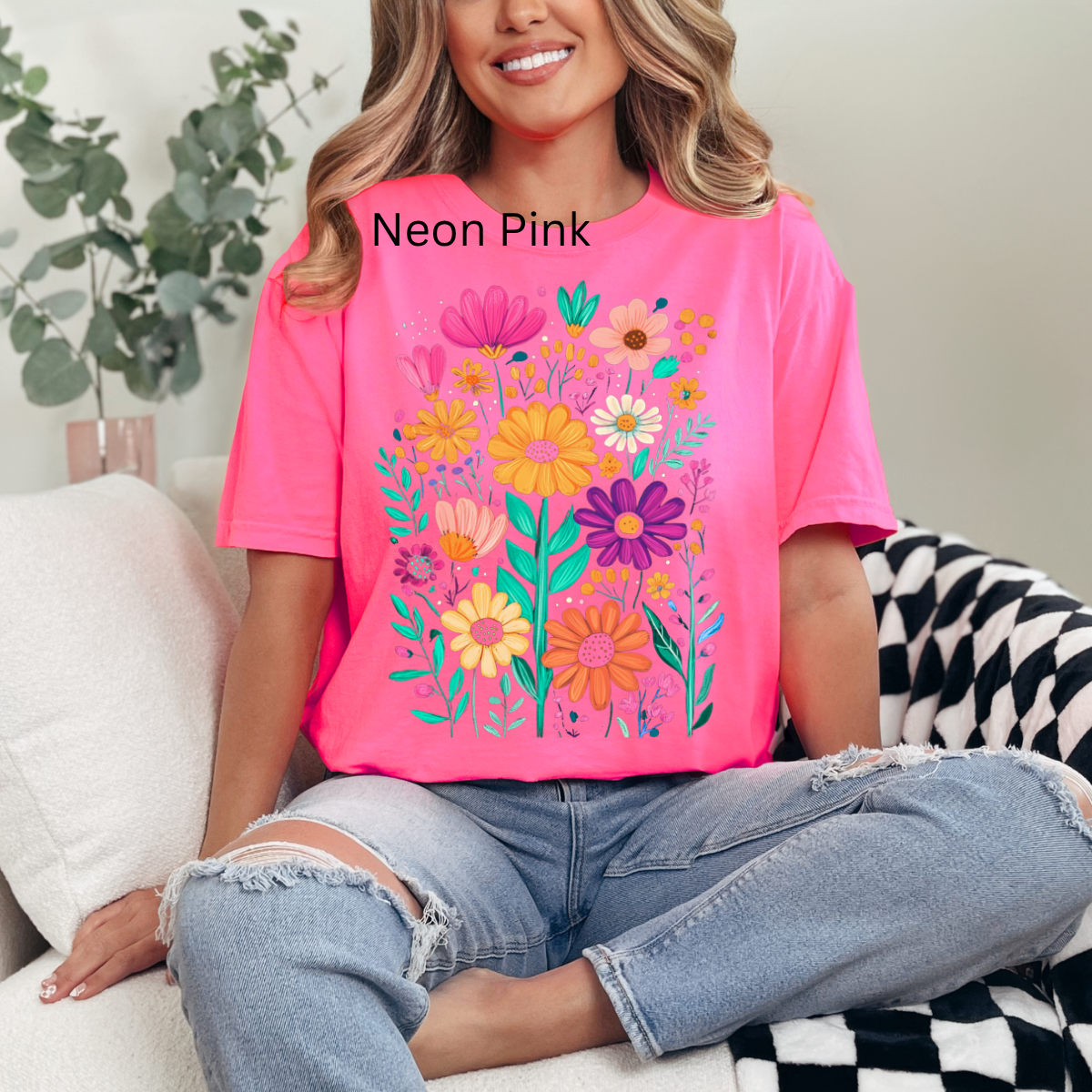 Preppy Floral Brushstroke, Boho Floral, Floral Mama, Summer Vibes, Spring Flowers, Wildflower, Boho Summer Tshirt