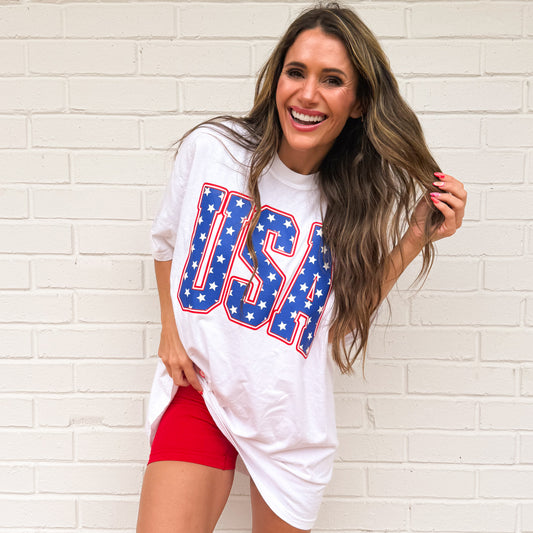 USA, Patriotic, Stars, Varsity Stripes, Independence Day, 4th Of July T-shirt