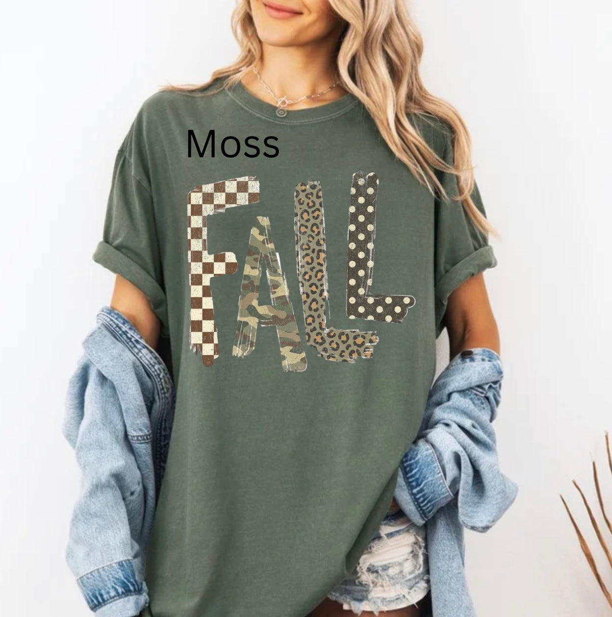 Patterned Fall, Checkered, leopard, camo, Distressed Autumn, Girly, Trendy T-shirt