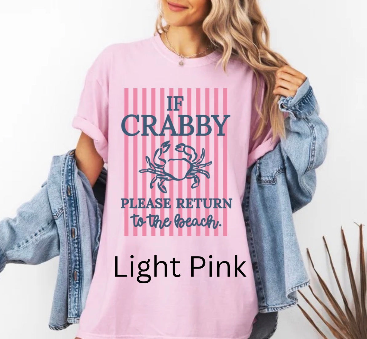 Striped If Crabby Please Return To The Beach, Striped Summer, Beach Vacation, Beach Vibes, Funny Crab T-shirt