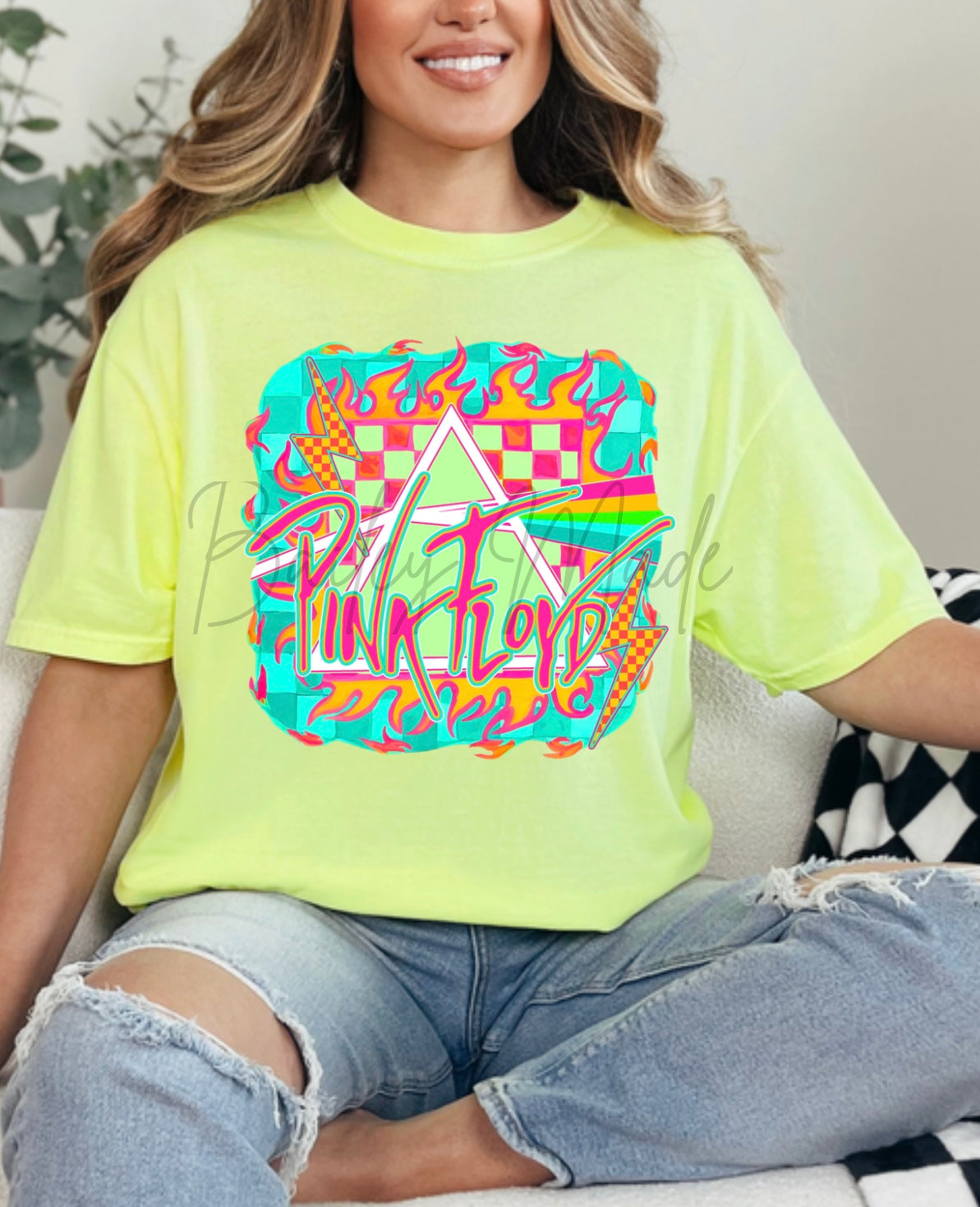Neon Fl0yd Band Tshirt