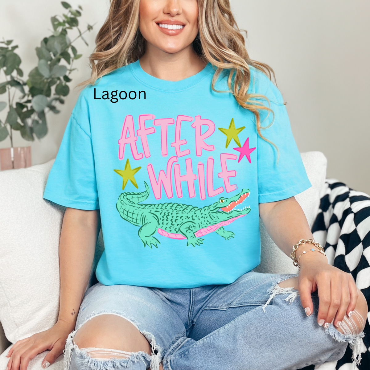 After While Crocodile, Trending, Catch Phrase, Respect The Locals, Girly, Boutique Tshirt