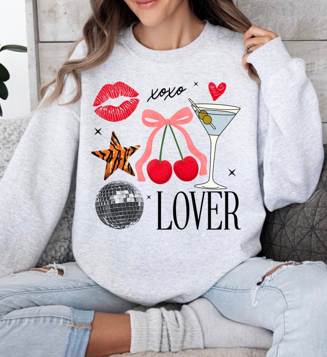 Retro Valentine's Day Collage Sweatshirt