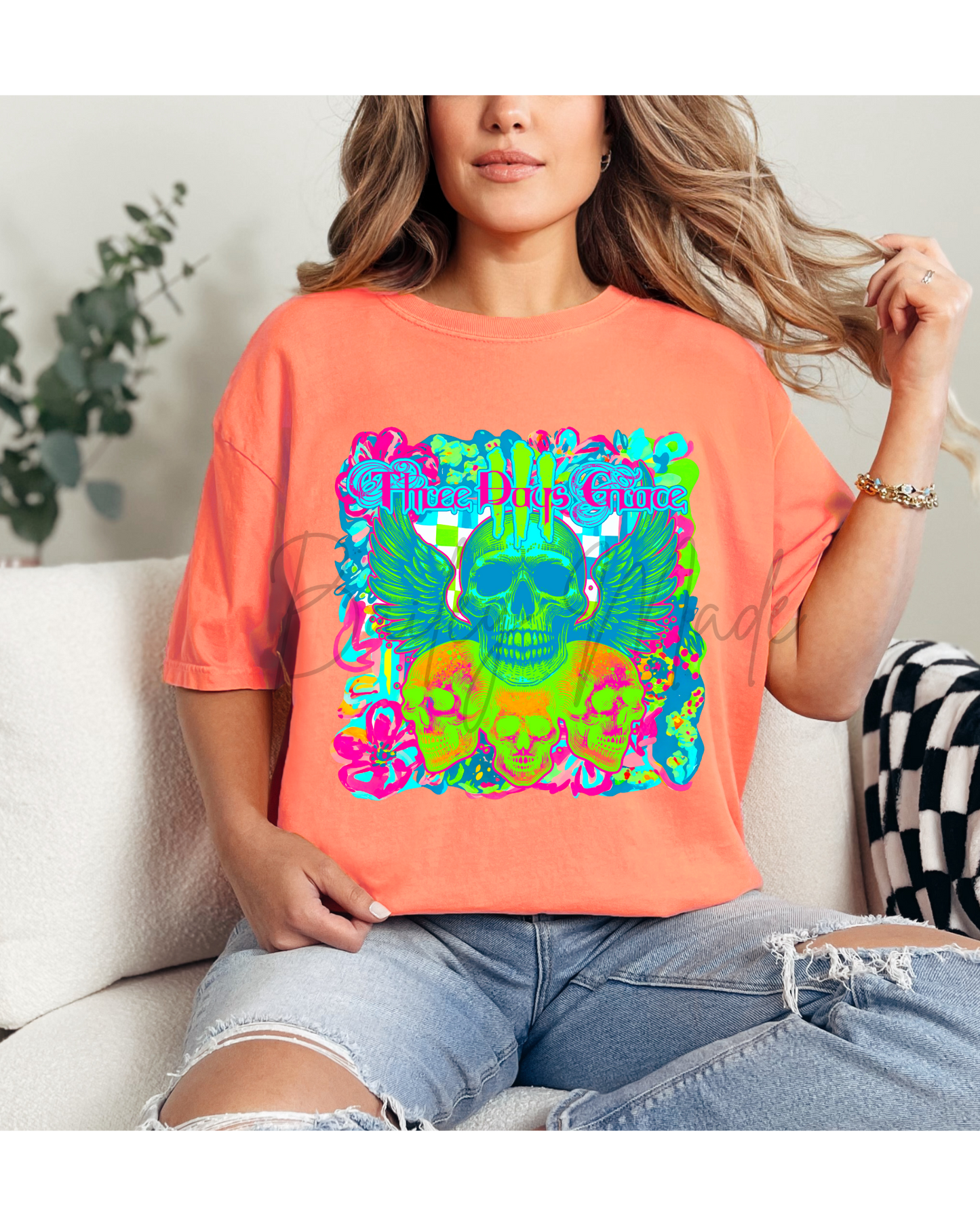 Neon Thr33 d@ys Band Tshirt