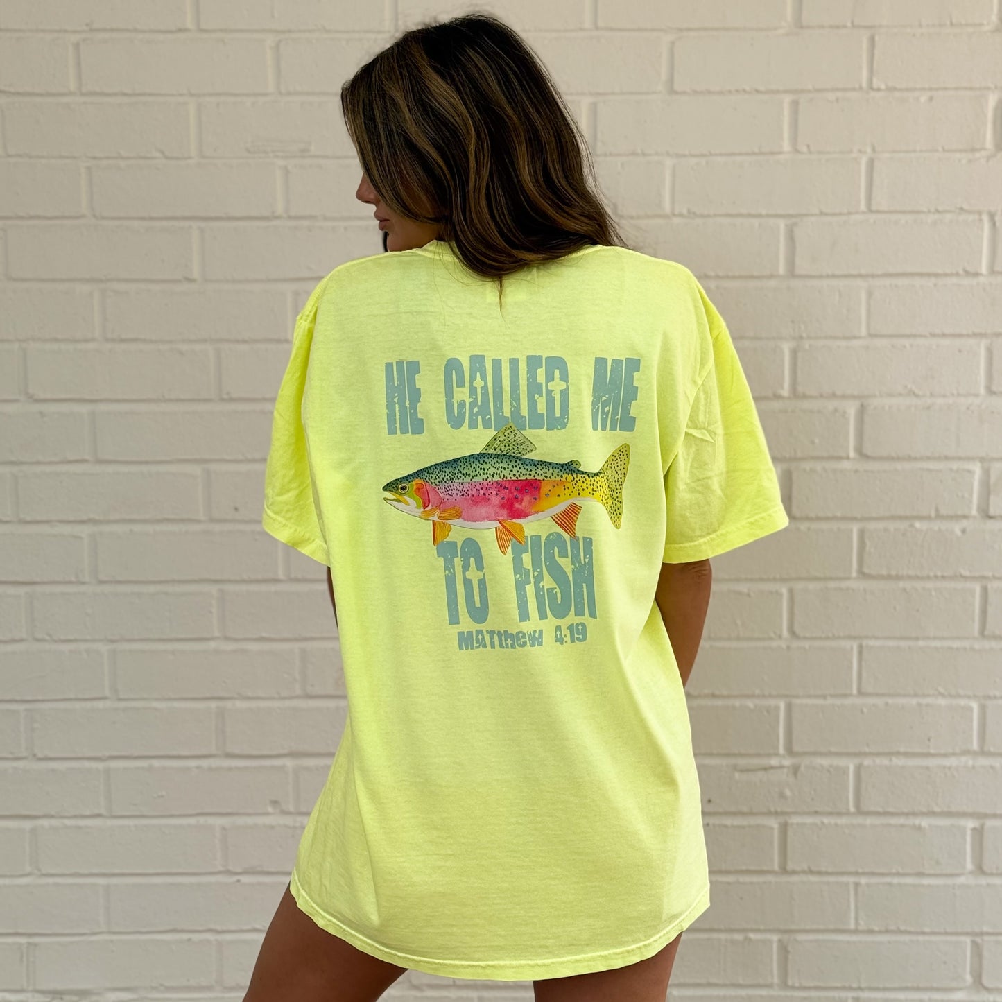 He called me to fish, religious, faith, trendy, summer, fishing T-shirt