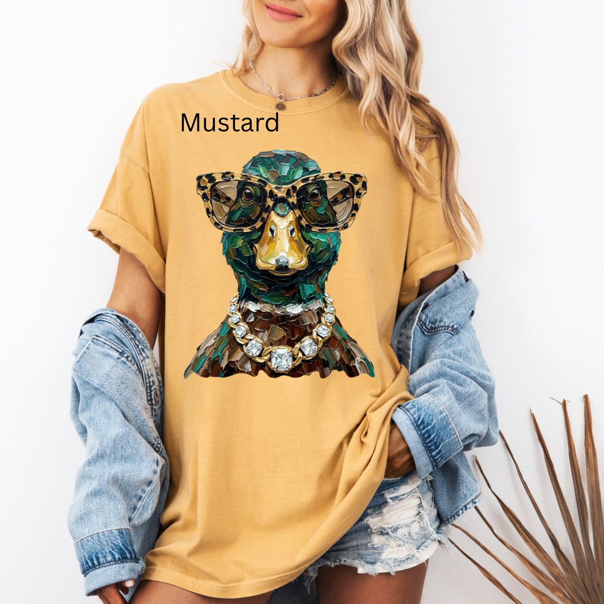 Glam Mallard Duck, Bling, Boujee, Leopard, Preppy Animal, Hunting Season