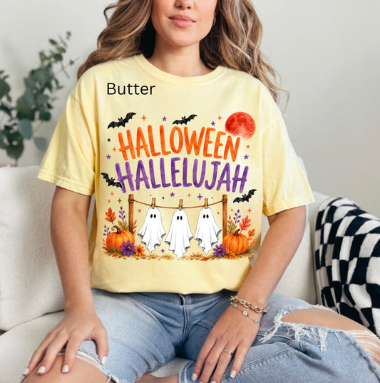 Halloween Hallelujah, Spooky, Cute Halloween, Ghost, Trendy Halloween T-shirt