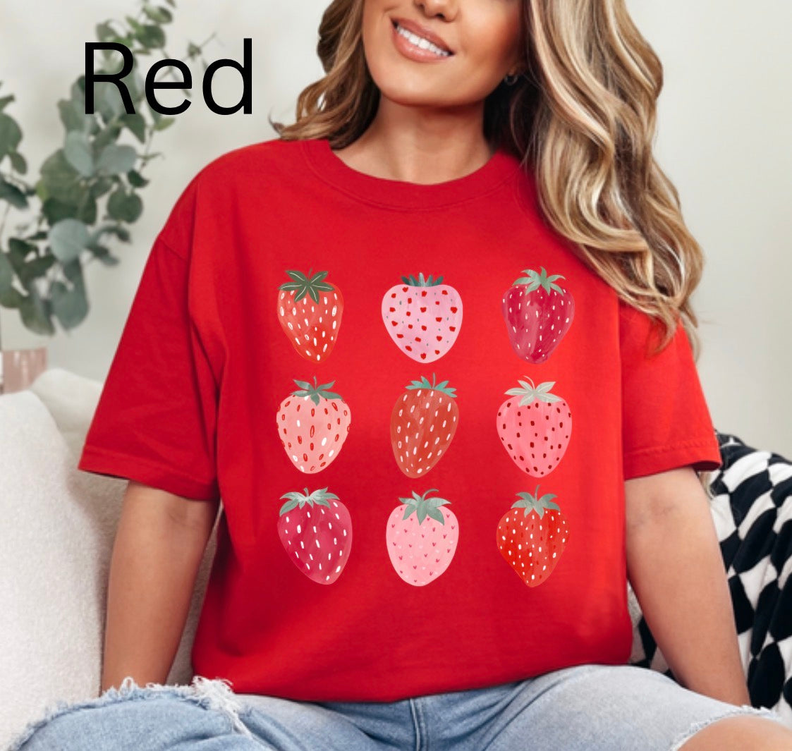 Cutie Strawberry Collage, vintage strawberry, strawberry festival, berry, summer, strawberry T-shirt