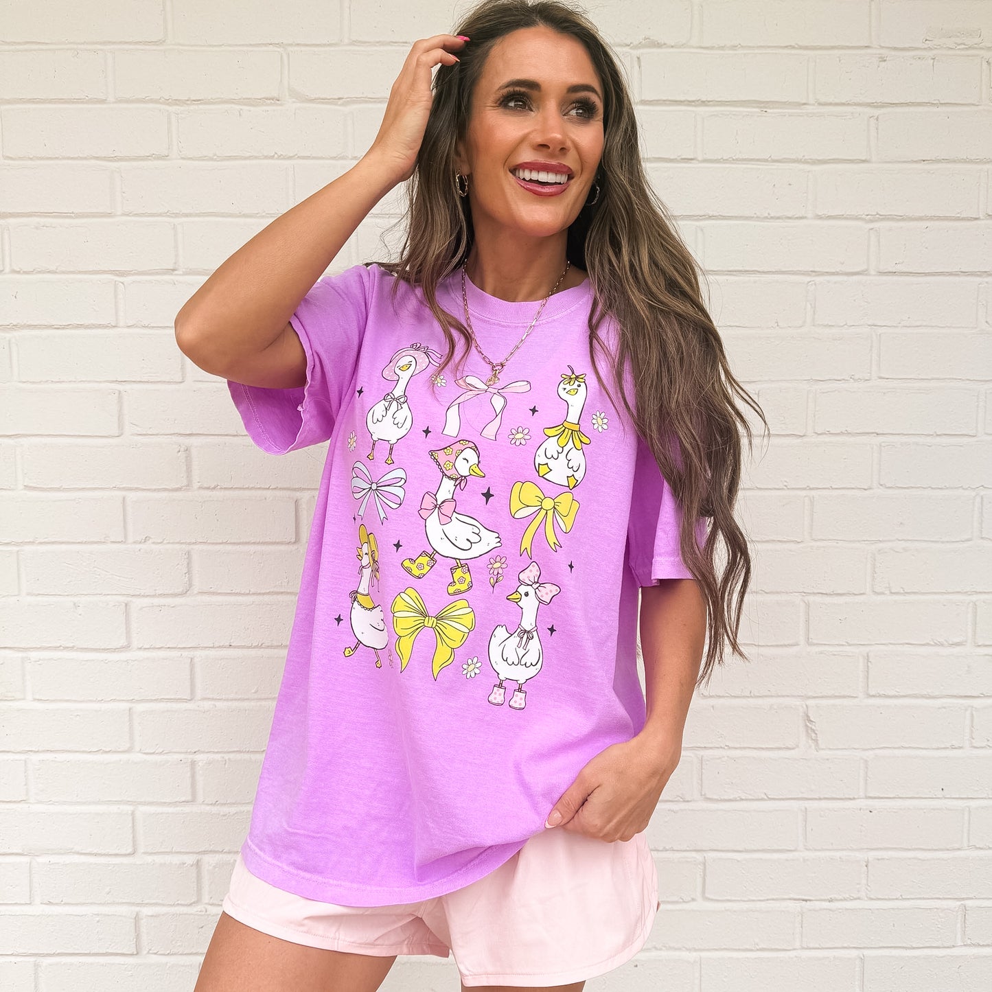 Coquette Goose Collage, Mama Goose, Mothers Day, Spring Floral, Girly, Coquette Bow, Duck, Goose Lover Tshirt