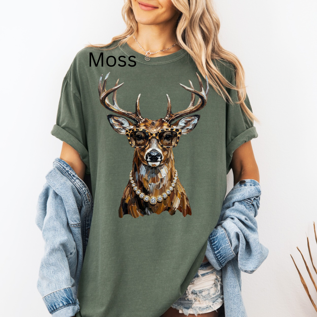 Glam deer, Bling, Boujee, Leopard, Preppy Animal, Hunting Season