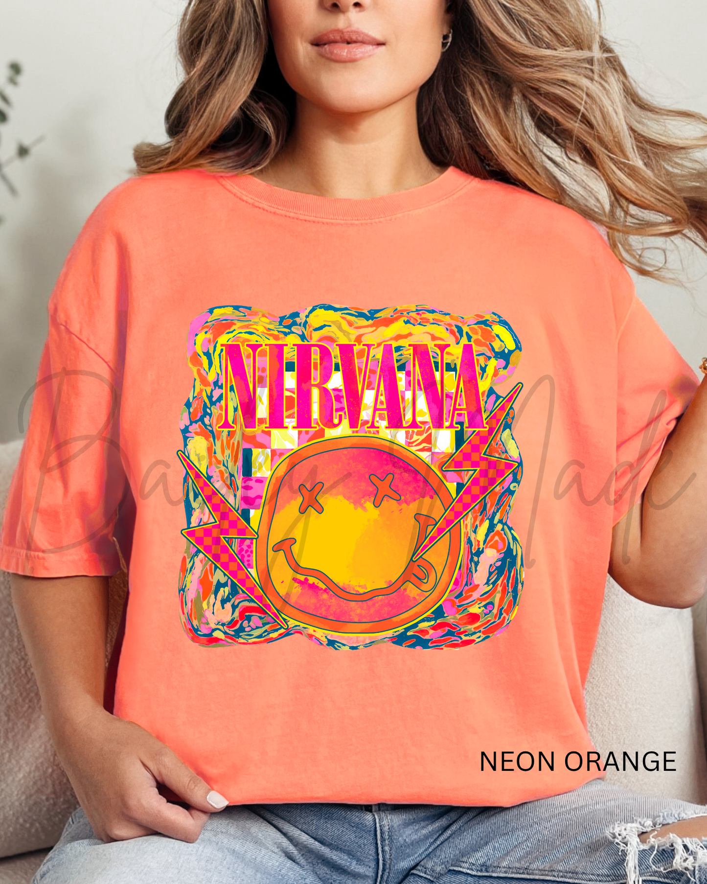 Neon NIR VANA Band Tshirt