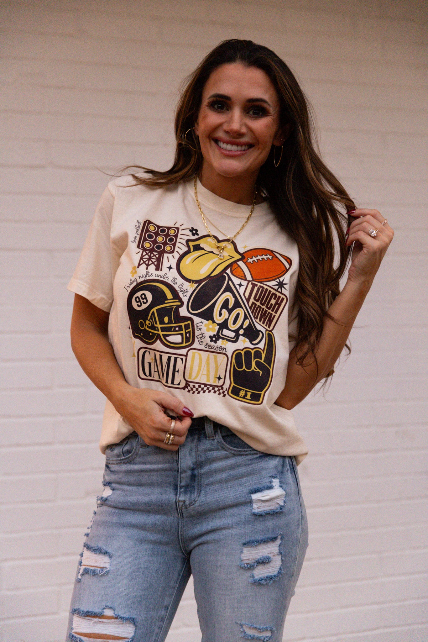 Vintage Football Gameday Tshirt