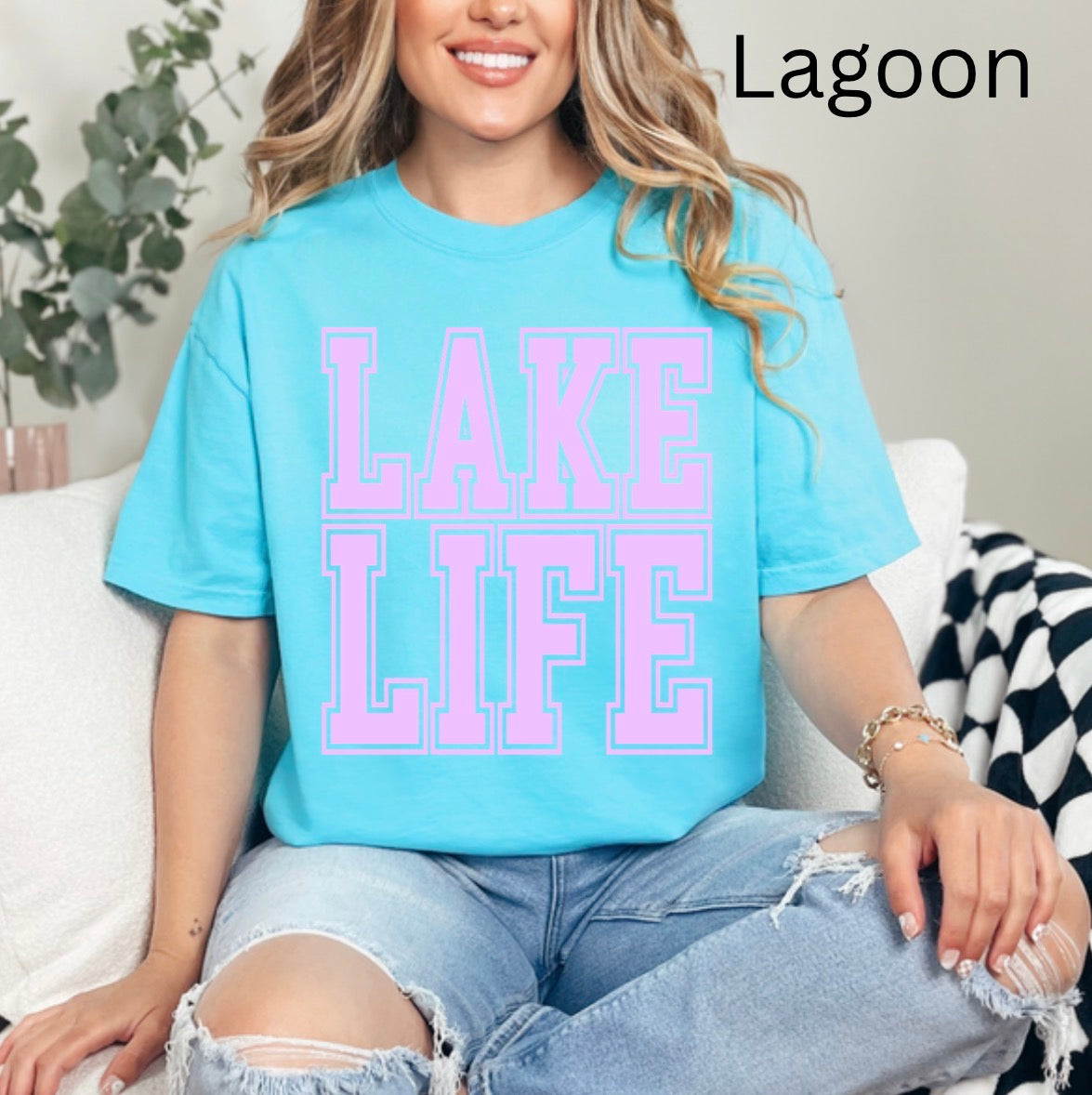 Neon Sunshine, Pool Babe, Lake Life & Beach Life, Summer, Neon, Trendy, Summer Shirt, Distressed Beach, Lake, Pool, River T-shirt