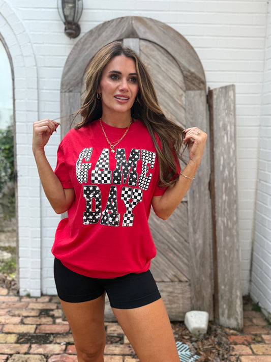 Black & White Patterns Game Day Tshirt