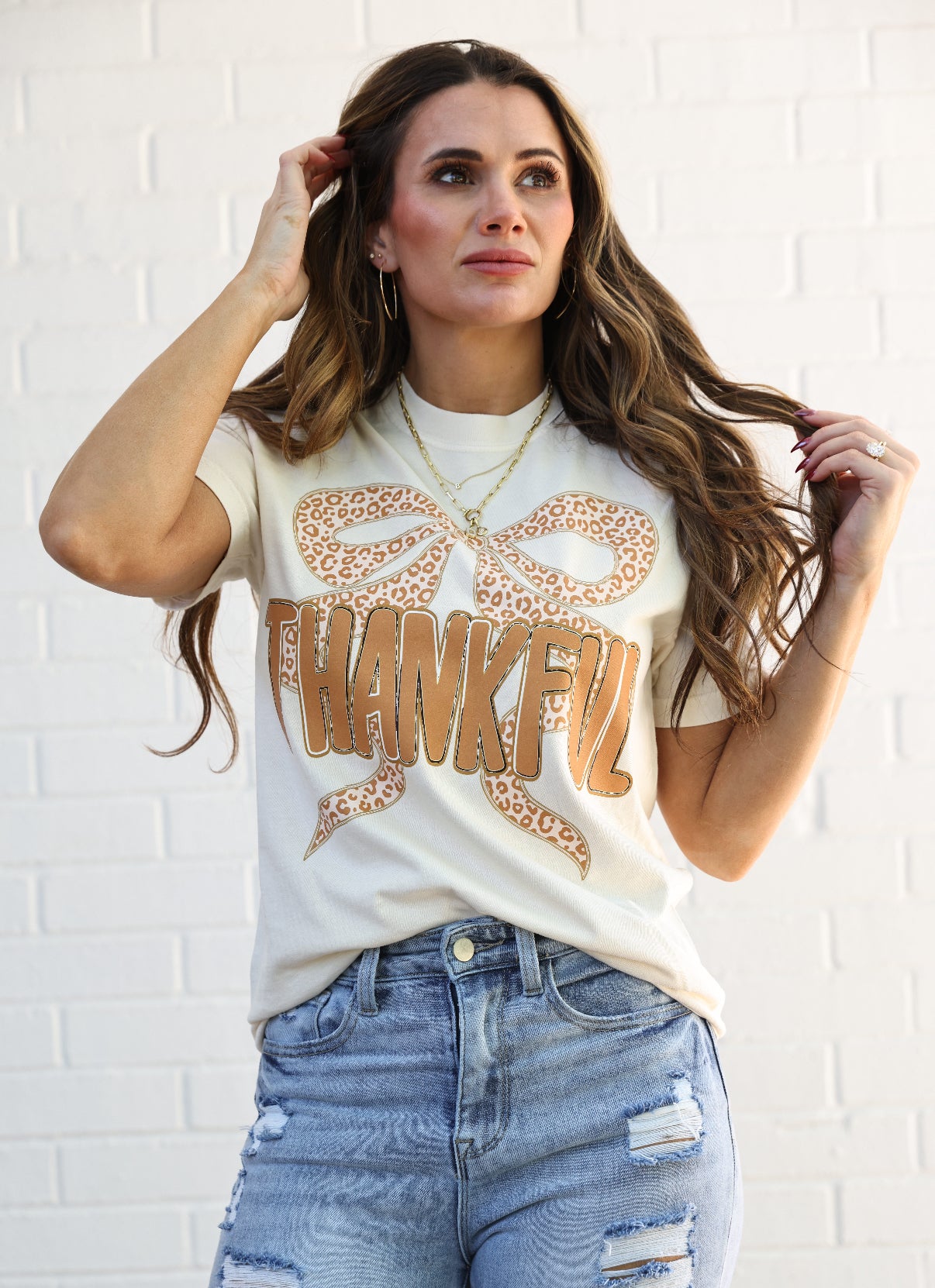 Leopard Thankful T-shirt