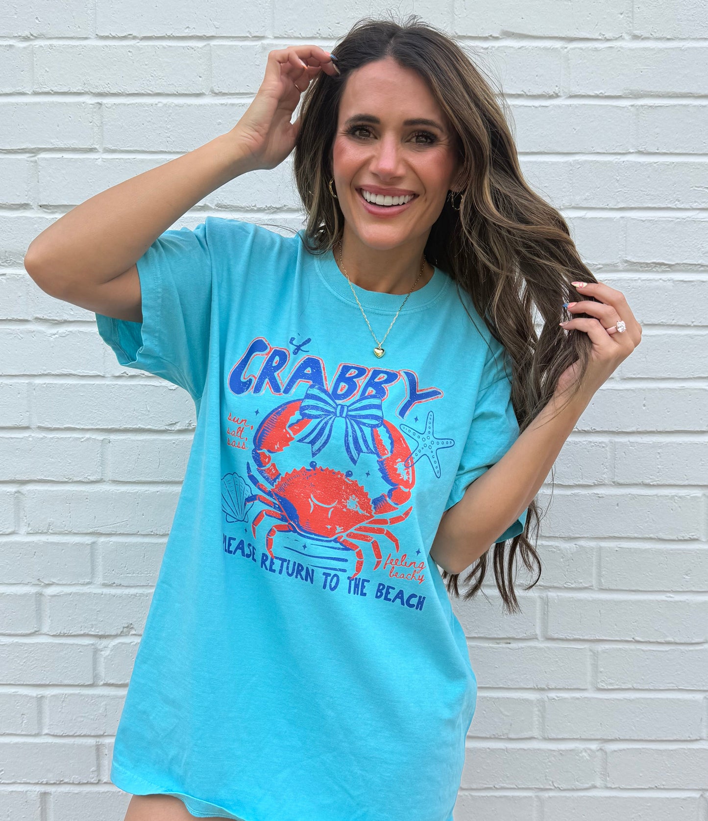 If Crabby Please Return To The Beach | Trendy | Spring Break | Summer | Beach | Coastal | Nautical | Vacation Tshirt (Website)