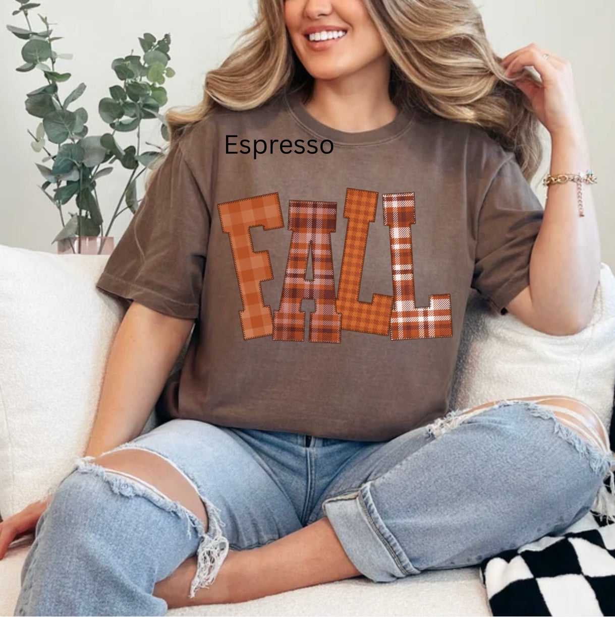 Flannel fall, fall, trendy fall, flannel fall, girly fall t-shirt